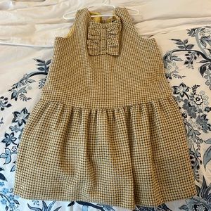 Janie and Jack size 12 gold and white dress